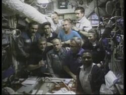 SPACE: US SHUTTLE ENDEAVOUR PULLS AWAY FROM MIR STATION News Clip