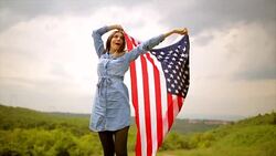 American woman Stock Footage
