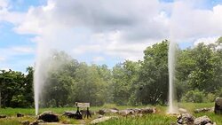 Hot Spring, San Kam Phaeng, Chiang Mai, Thailand Stock Footage