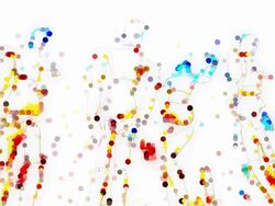 MANIKINS - capture two, white back : mixed media (TRANSITION) Stock Footage