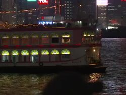 Hong Kong Harbour Night Shots News Clip