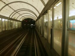 MS Shot of Underground subway Stock Footage
