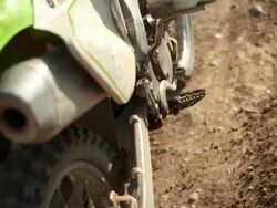 HD: Motocross Rider Preparing For A Ride Stock Footage