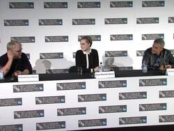 INTERVIEW: George Clooney, Philip Seymour Hoffman on the similarities of Politics and Hollywood at the The Ides of March Press Conference: 55th BFI London Film Festival at London England. (Footage by WireImage Video/Getty Images Entertainment Video) Stock Footage