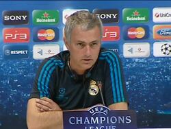 Mourinho warns 'football is at times treacherous' Stock Footage