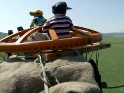 MS POV Nomads moving camp / Central-south Mongolia, Mongolia Stock Footage