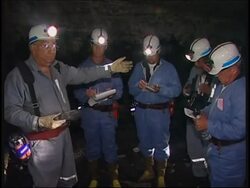 WRAP Rescue crews near 6 trapped miners, church service, stills of miners News Clip