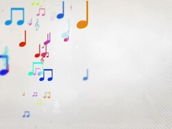 Floating Musical Notes - Rainbow (Full HD) Stock Footage