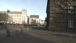 CLEAN : Protesters gather as Icelands new PM sworn in News Clip