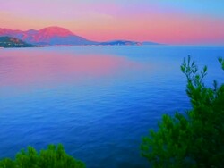 Colorful seascape Stock Footage