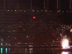 Fireworks exploding over Sydney News Clip