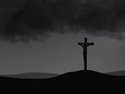 Christian Cross at Passover, Easter Stock Footage