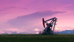 HD: Pumpjack at Dusk Stock Footage