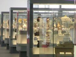 MS Shot of ceramics museum Villeroy und Boch / Mettlach, Saarland, Germany Stock Footage