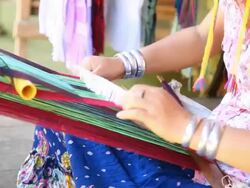 Close Up Weaving Stock Footage