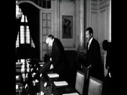 SYND 2 12 77 TURKISH FOREIGN MINISTER CAGLAYANGIL VISITS EGYPTIAN MINISTER GHALI News Clip