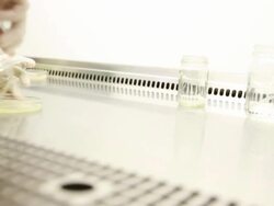 Scientist and bio lab experiment Stock Footage