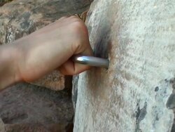 Carabiner In The Rock Stock Footage