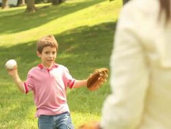 Playing Ball Stock Footage