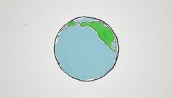 Cartoon Earth globe spinning, loopable Stock Footage