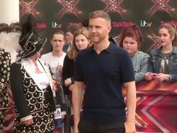 Gary Barlow at X-Factor 2013 Photocall Stock Footage