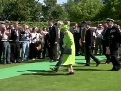 Queen Walking D Day Remembrance Service News Clip