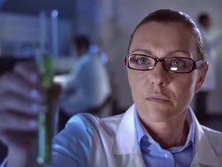 CU Scientist Using A Futuristic Equipment Stock Footage