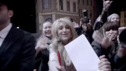 Fans and photographers clamor for celebrity attention on awards show red carpet (POV) at awards show Stock Footage