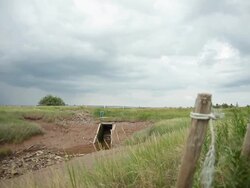 A dike constructed to prevent water from high tides to flood the earth Stock Footage