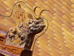 CU Shot of Detail of building in Forbidden City / Beijing, China Stock Footage