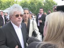 Pedro Almodovar at the The Skin I Live In UK Premiere: Film4 Summer Screen in London Stock Footage