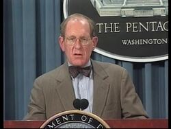 USA: DEFENCE SECRETARY SPOKESMAN US/IRAQ CRISIS PRESS BRIEFING News Clip
