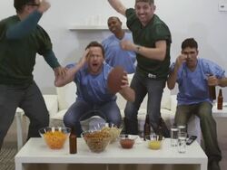 Watching Football Stock Footage