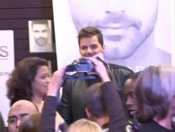 Ricky Martin at the Ricky Martin Signs Copies Of His New Book 'Me' at Los Angeles CA. (Footage by WireImage Video/GettyImages) Stock Footage