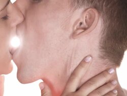 Couple on White Stock Footage