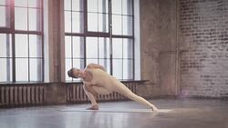Young Woman Doing Yoga Meditation and Stretching Exercises Stock Footage