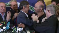 CLEAN : Aecio Neves in Brazil: the priority is to unite Brazil News Clip