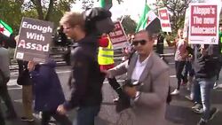 Syria Solidarity Campaigners in Marble Arch News Clip