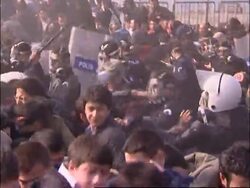 Police fire tear gas, water cannon in May Day disturbances Instructional Video