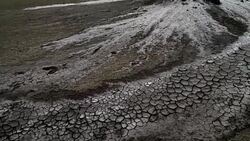 Mud volcano Stock Footage