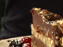 Close-Up Chocolate Dessert Stock Footage