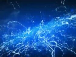 Flight through blue chaos Stock Footage