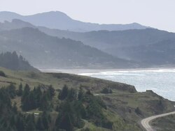 WS AERIAL ZI View of humbug mountain state park / United States Stock Footage