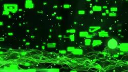 abstract technology for background,green color loopable Stock Footage