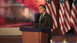 Mitt Romney speaking during election rally News Clip