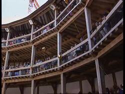 UK: PEOPLE GATHER AT NEW GLOBE THEATRE TO PAY TRIBUTE TO FOUNDER News Clip