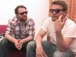 Frightened Rabbit Interview (clip 1) Stock Footage