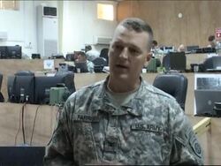 Embed interview with US military officer, comment on surge, security News Clip