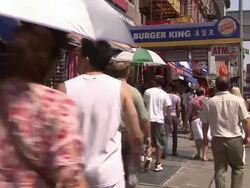 MS, Street market in Chinatown, New York City, New York, USA Stock Footage