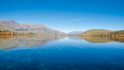 Lake Wanaka and Hayes in Autumn Stock Footage